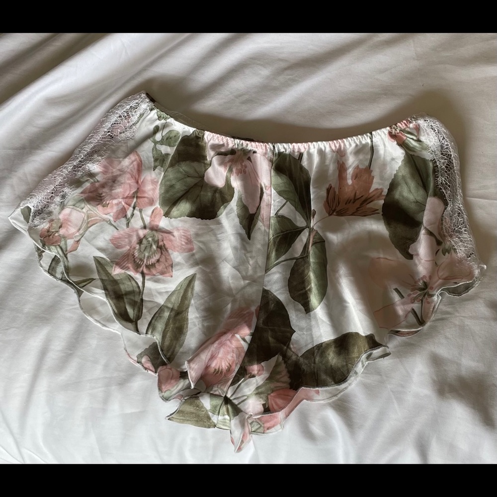 Victoria’s Secret silky lace pajama shorts